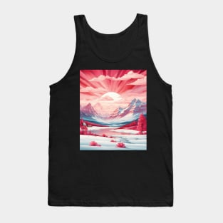 Canada Valentine's Day Vintage Retro Snow Tank Top